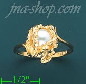 14K Gold Polished Ladies' CZ Ring - Click Image to Close