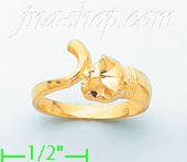 14K Gold Polished Ladies' CZ Ring - Click Image to Close