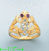 14K Gold Polished Ladies' CZ Ring - Click Image to Close