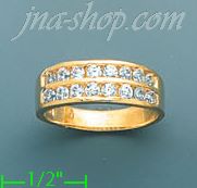 14K Gold Channel & Solitaire Ring - Click Image to Close