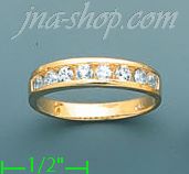 14K Gold Channel & Solitaire Ring - Click Image to Close