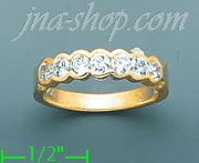 14K Gold Channel & Solitaire Ring - Click Image to Close