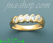 14K Gold Channel & Solitaire Ring - Click Image to Close