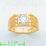 14K Gold Baby CZ Ring - Click Image to Close