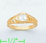 14K Gold Baby CZ Ring - Click Image to Close