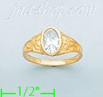 14K Gold Baby CZ Ring - Click Image to Close