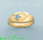 14K Gold Baby CZ Ring - Click Image to Close