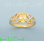 14K Gold Baby CZ Ring - Click Image to Close