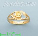 14K Gold Baby CZ Ring - Click Image to Close