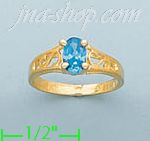 14K Gold Baby CZ Ring - Click Image to Close