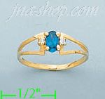 14K Gold Baby CZ Ring - Click Image to Close