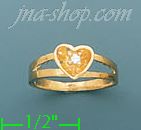 14K Gold Baby CZ Ring - Click Image to Close