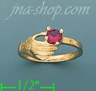 14K Gold Baby CZ Ring - Click Image to Close