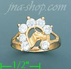 14K Gold Baby CZ Ring - Click Image to Close