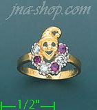 14K Gold Baby CZ Ring - Click Image to Close