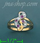 14K Gold Baby CZ Ring - Click Image to Close