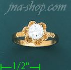 14K Gold Baby CZ Ring - Click Image to Close