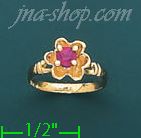 14K Gold Baby CZ Ring - Click Image to Close