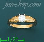 14K Gold Baby CZ Ring - Click Image to Close