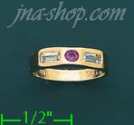 14K Gold Baby CZ Ring - Click Image to Close