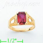 14K Gold Baby CZ Ring - Click Image to Close