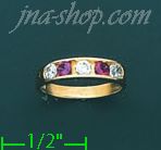 14K Gold Baby CZ Ring - Click Image to Close