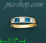 14K Gold Baby CZ Ring - Click Image to Close