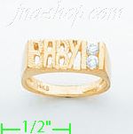 14K Gold Baby Ring - Click Image to Close