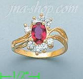 14K Gold Ladies' CZ Ring - Click Image to Close