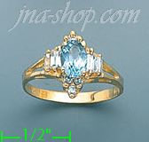 14K Gold Ladies' CZ Ring - Click Image to Close