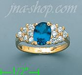 14K Gold Ladies' CZ Ring - Click Image to Close