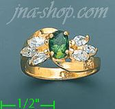 14K Gold Ladies' CZ Ring - Click Image to Close