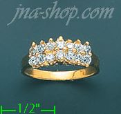 14K Gold Ladies' CZ Ring - Click Image to Close