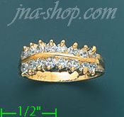 14K Gold Ladies' CZ Ring - Click Image to Close