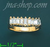 14K Gold Ladies' CZ Ring - Click Image to Close