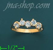 14K Gold Ladies' CZ Ring - Click Image to Close