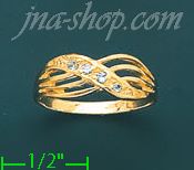 14K Gold Ladies' CZ Ring - Click Image to Close