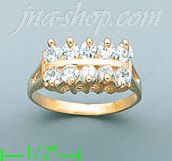 14K Gold Ladies' CZ Ring - Click Image to Close