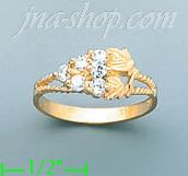 14K Gold Ladies' CZ Ring - Click Image to Close