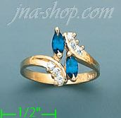 14K Gold Ladies' CZ Ring - Click Image to Close