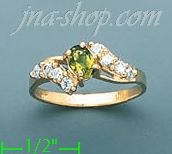 14K Gold Ladies' CZ Ring - Click Image to Close