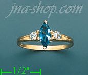 14K Gold Ladies' CZ Ring - Click Image to Close