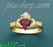 14K Gold Ladies' CZ Ring - Click Image to Close