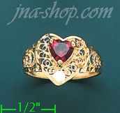 14K Gold Ladies' CZ Ring - Click Image to Close