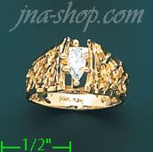 14K Gold Ladies' CZ Ring - Click Image to Close