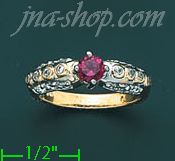 14K Gold Ladies' CZ Ring - Click Image to Close