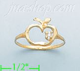 14K Gold Ladies' CZ Ring - Click Image to Close