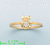 14K Gold Ladies' CZ Ring - Click Image to Close