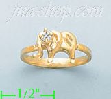 14K Gold Ladies' CZ Ring - Click Image to Close