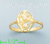 14K Gold Ladies' CZ Ring - Click Image to Close